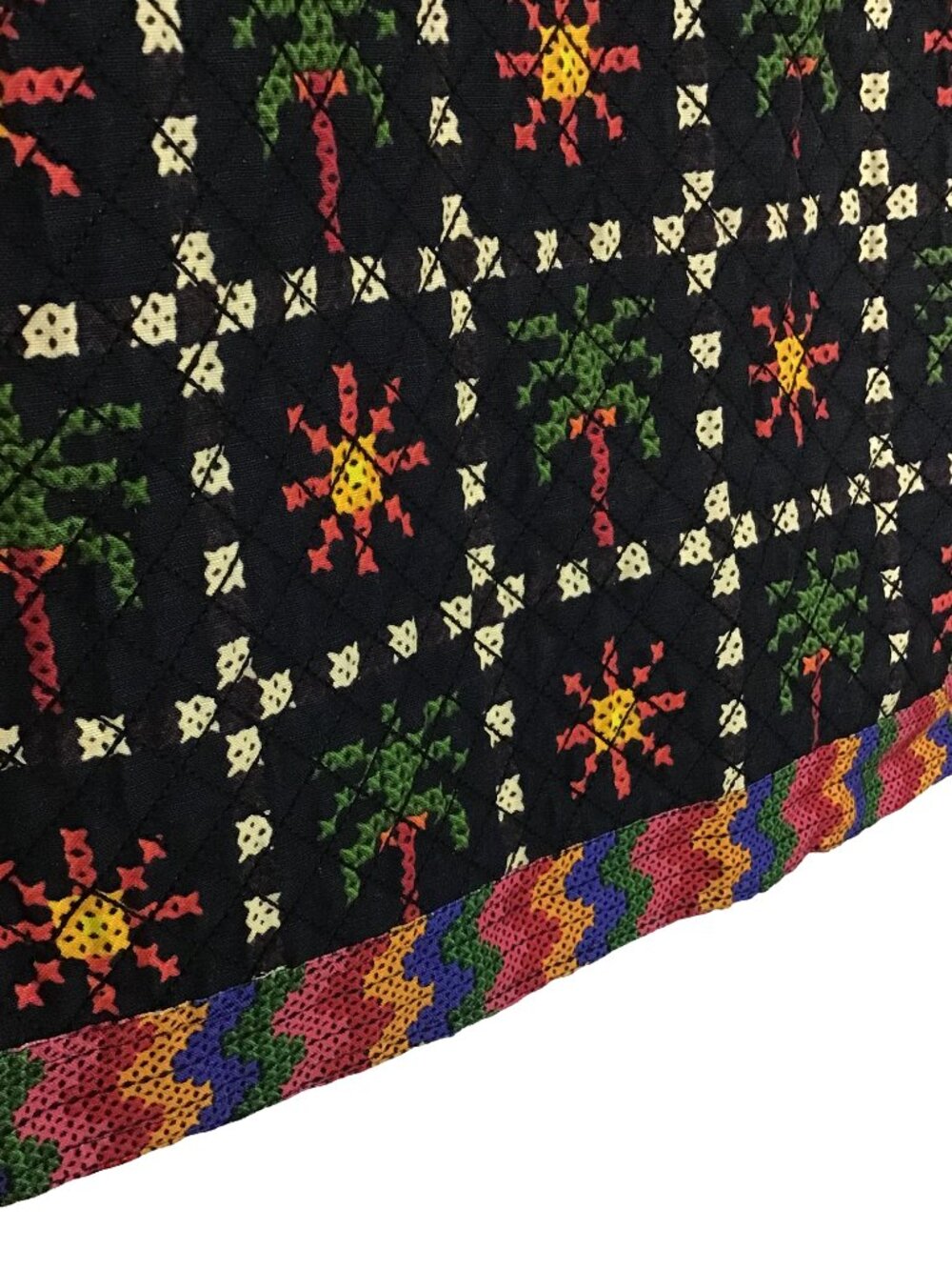 FARM RIO Black Quilted Printed Macaw Night Mini Skirt - Picture 8 of 15